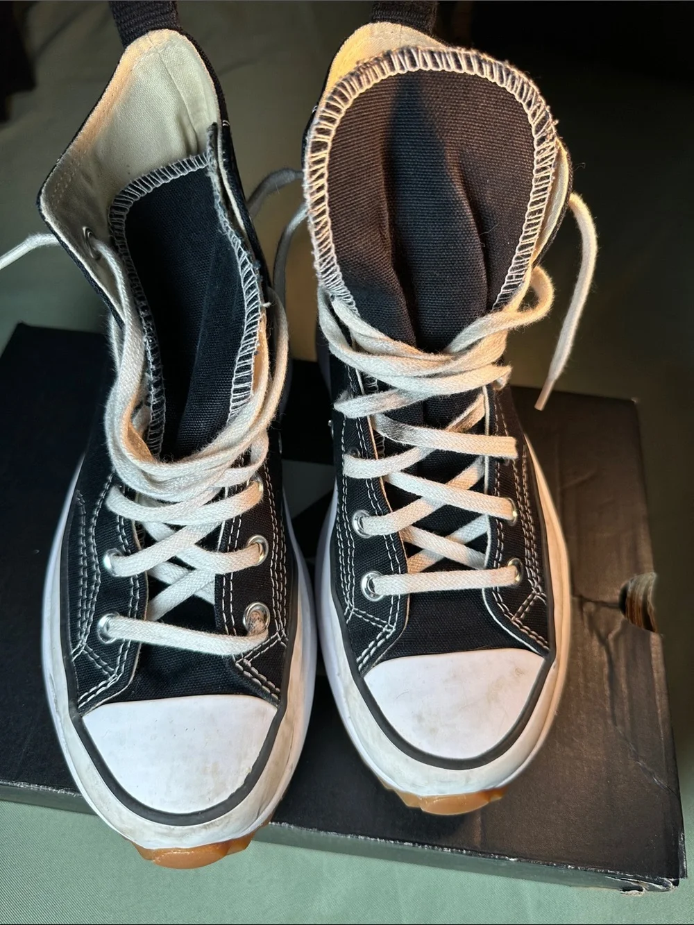Converse Kids Black & White Platform Chuck Taylor Sneakers